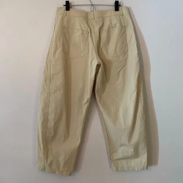 Abercrombie & Fitch Cream Tan Barrel Leg Khaki Pants Workwear Preppy Women's 29 - Image 6