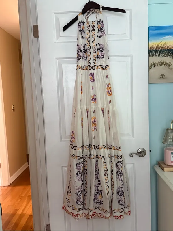 Anthropologie Medallion Halter Maxi Dress - Image 2