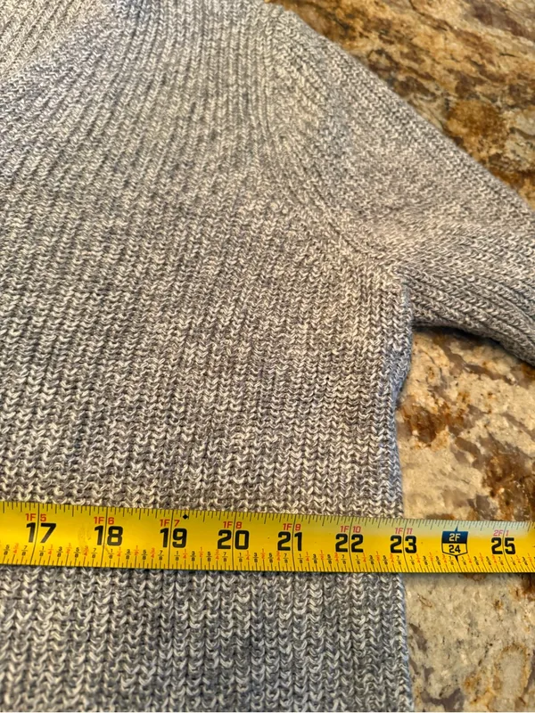 J.Crew Mercantile V-Neck Textured Sweater Top in Gray Heathered Size XL - Image 7
