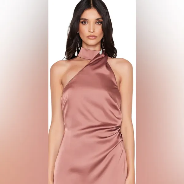 NWT Nookie Satin Entice Mini Dress in‎ Mocha Sz XS $299 - Image 9