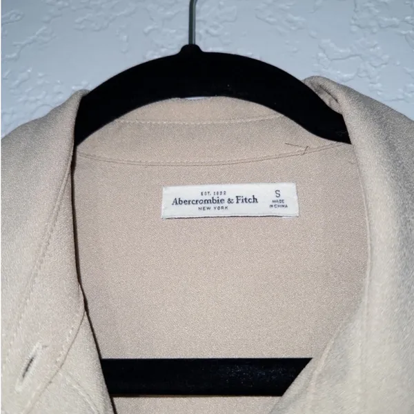 Abercrombie Tan Utility Button-Up Long Sleeve Dress - Image 5
