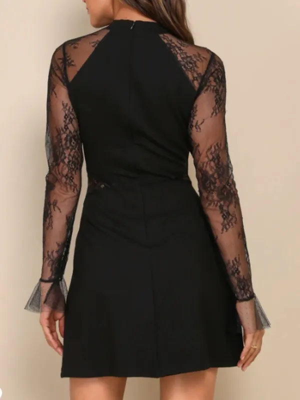 LULU's Sexy Prom Wedding Cocktail Formal Event Long Sleeve Bodycon Mini - Image 2