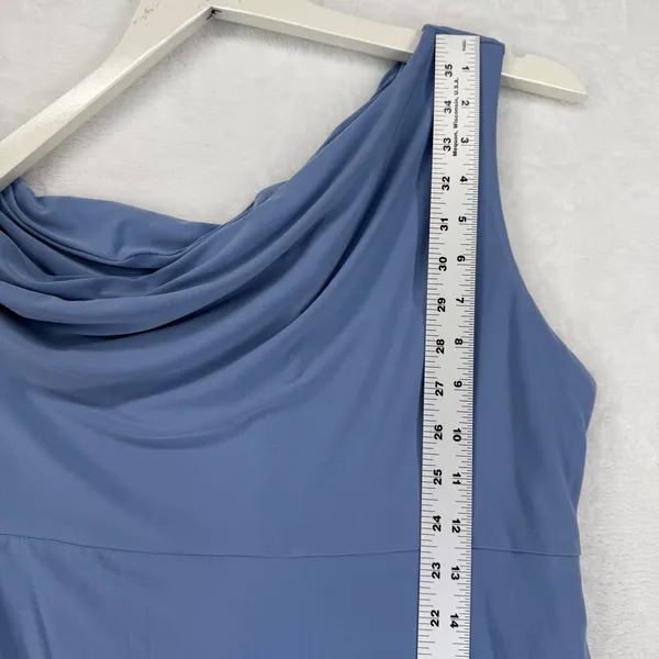 Club L London Katarine Powder Blue Asymmetric Knot Maternity Midi Dress Sz 8 NEW - Image 9