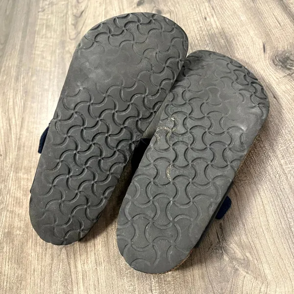 Birkenstock Sandals Gizeh Navy Blue Metallic Thong Buckle Womens 41 US 10-10.5 - Image 9