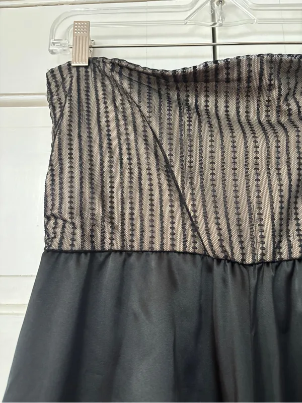 Japanese Weekend San Francisco Maternity‎ Black Strapless Satin Dress Size Small - Image 7