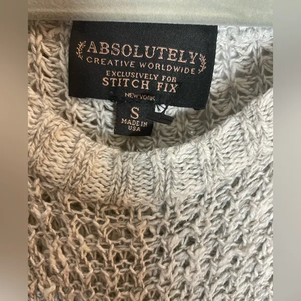 Absolutely Heathered Gray and Plum Sweater - Image 3