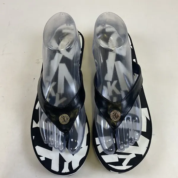 DKNY Black Women's Signature Wedge Platform Sandals‎ size 9 A11 - Image 7