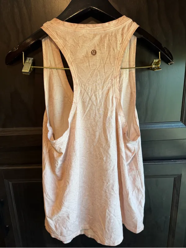 lululemon Love Tank *Pleated Peach Pima Cotton Racerback Tank Size 8 - Image 3