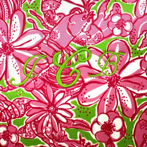 Lilly Pulitzer‎ Monogrammed Pink Green Floral Laptop Carrying Protective Case - Image 5