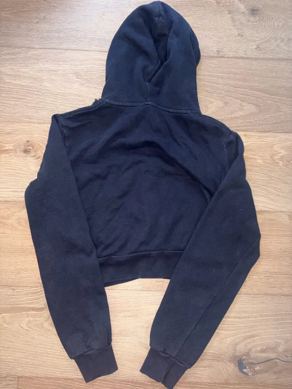 brandy melville zip up hoodie with pockets navy - Image 2