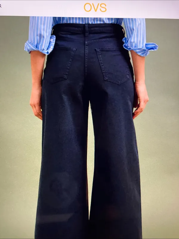 Piombo Blue straight leg cotton Trousers - Image 2