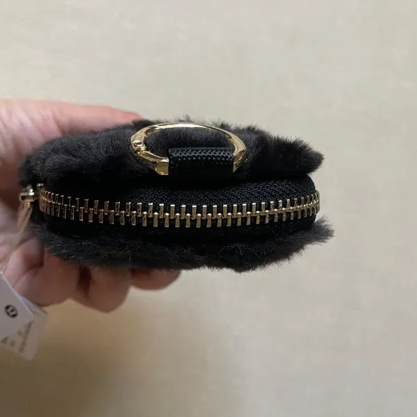 Clippable Nano Pouch *Plush Fleece - Black/Gold - Image 6