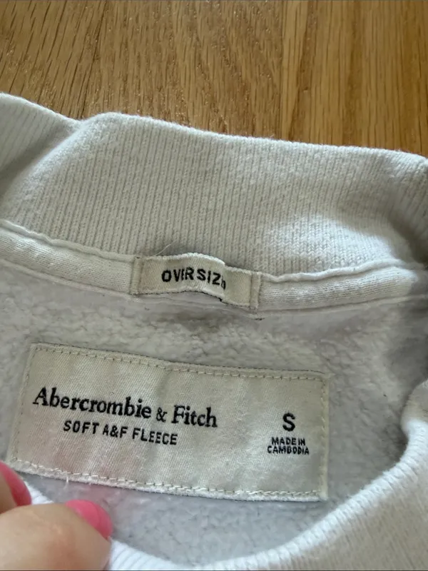 Abercrombie & Fitch Soft A&F Fleece Rolling Stones Oversized Sweatshirt Sz S - Image 2