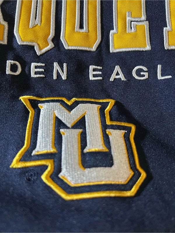 Colosseum Marquette University Hoodie Navy/Gold Collegiate Sweatshirt-Size L - Image 7