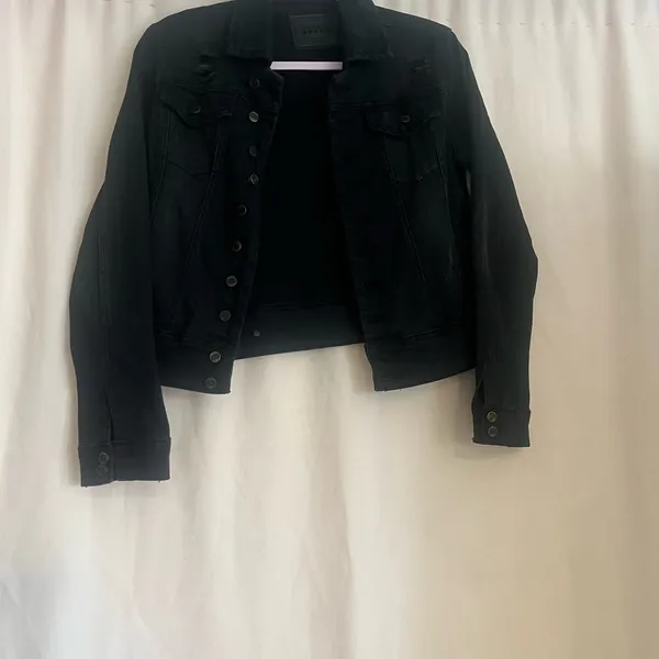 Blank NYC Black Cropped Jean Jacket - Image 3