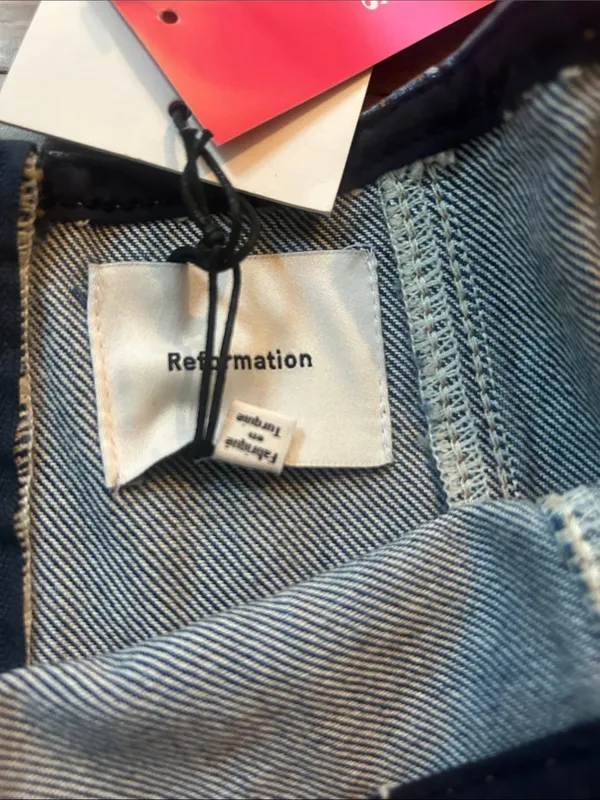 Reformation Bentley Denim Mini Skirt - Image 6