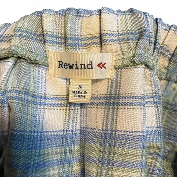 Rewind Green and blue plaid skirt - Image 3