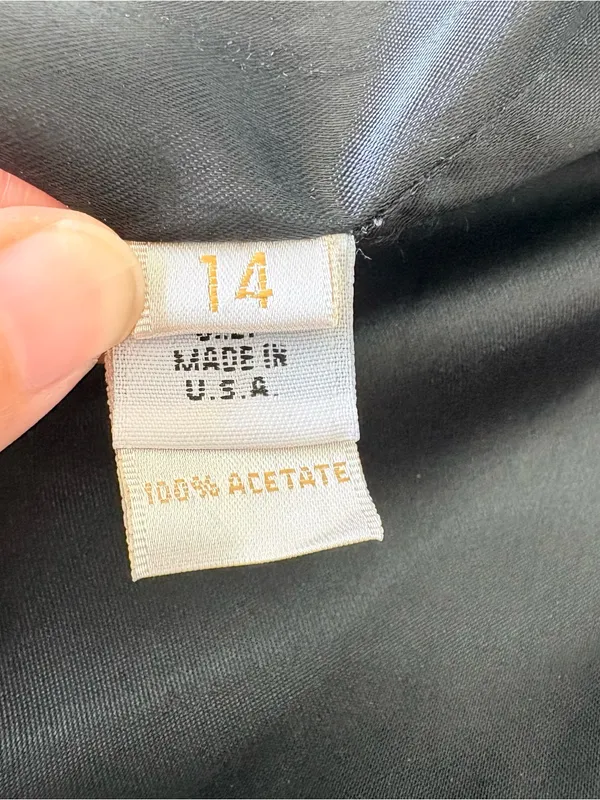 Fleurette Loro Piana 100% Wool Womens Mid Length Pea Coat Black Size 14 USA Made - Image 9