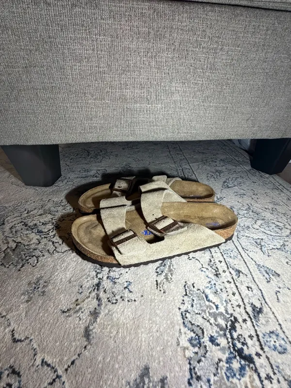 Birkenstock Arizona Suede Sandals Taupe - Image 3