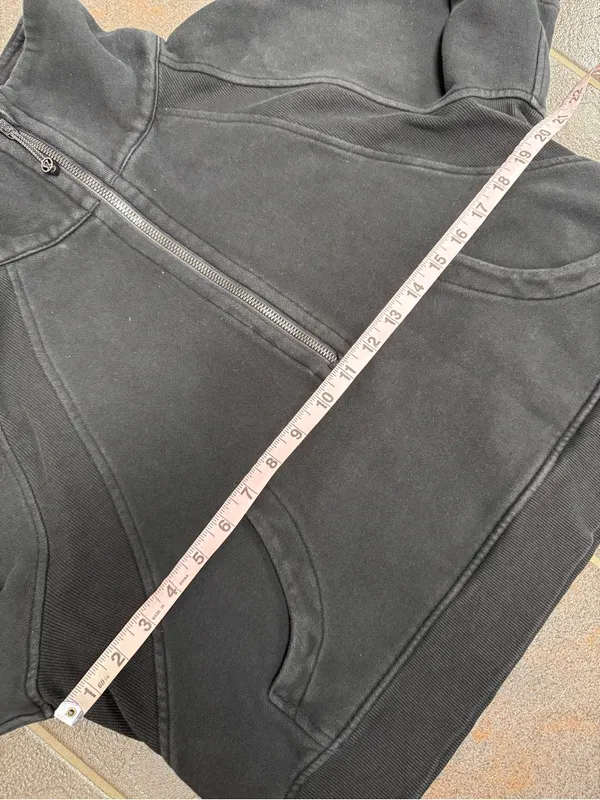 Lululemon Scuba Oversized Funnel Neck Fleece Sweatshirt Black W3FJ6S XS/S - Image 11