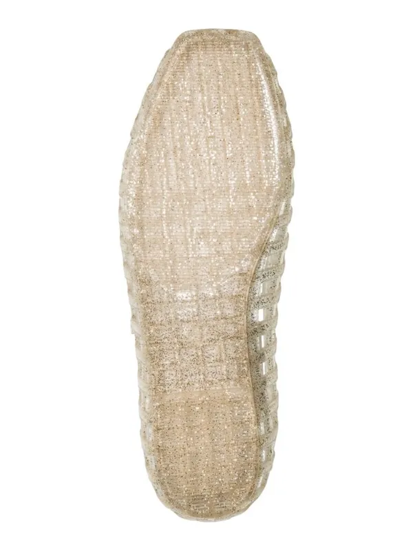 NWT Karl Lagerfeld Paris Juliska Mary Jane Jelly Flats KL265546 White Gold 8M - Image 5