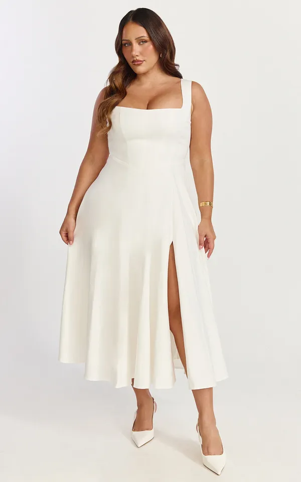 New Showpo Bernie Midi Square Neck Dress Size Large MSRP $139 - Image 2