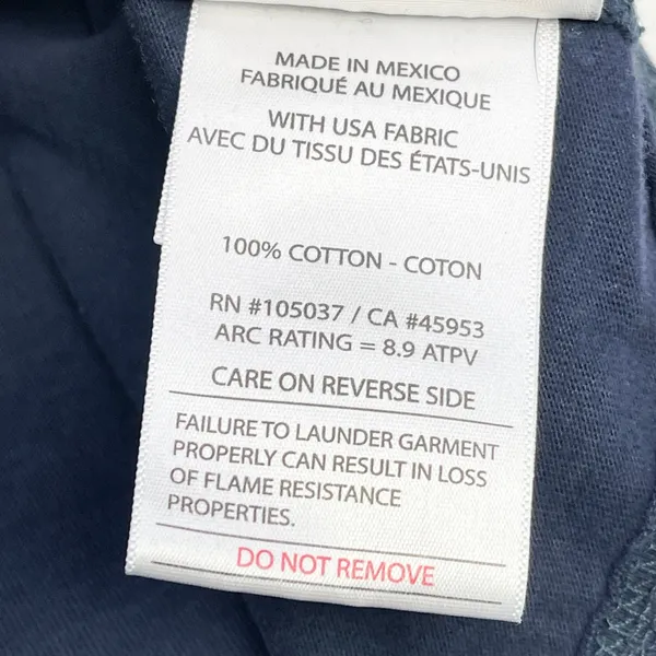 Ariat Womens FR AC Long Sleeve Work Shirt XL Navy Flame Resistant Cotton CAT 2 - Image 10