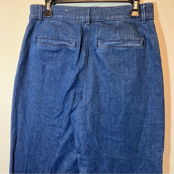 Loft Women’s High Rise Trousers‎ Dark Wash Wide Leg Jeans 6 - Image 6