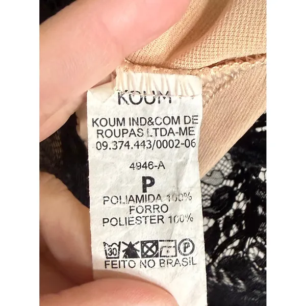 KOUM Womens Small Black Lace Overlay Bodycon‎ Dress Chic Event Prom Whimsigoth - Image 6