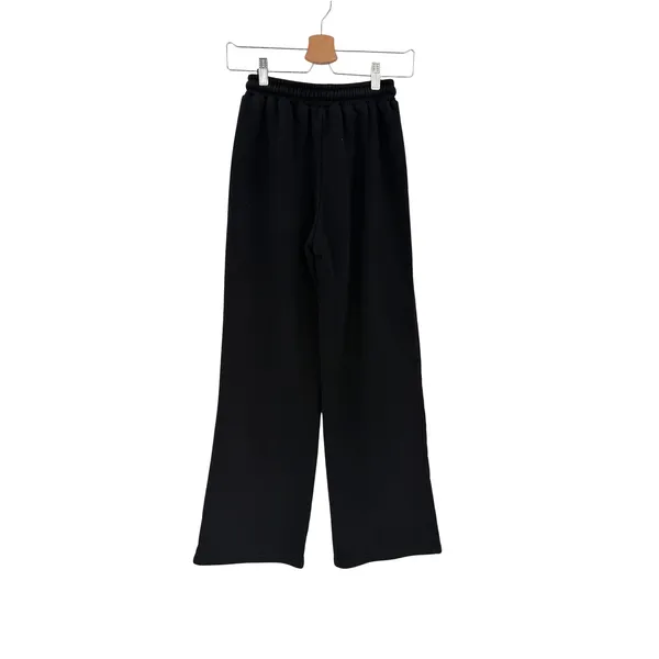 White Fox Boutique Lucky 13 Graphic Wide Leg Sweatpants Black Pink Size XS - Image 4