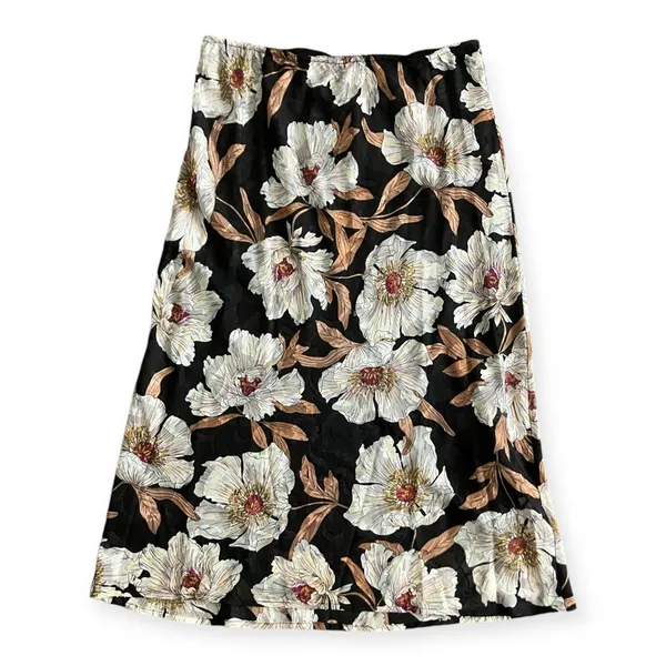 Womens Rho Black Floral Slip Skirt - Image 5