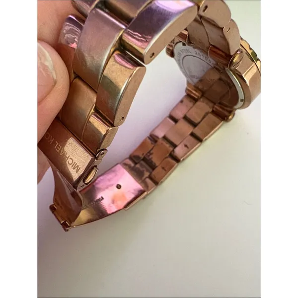 Michael Kors Rose Gold Chronograph Stainless Steel Watch - Image 4