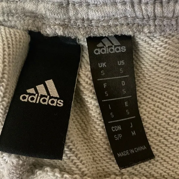 Adidas Women's Gray Logo Drawstring Tapered Leg Sweatpants Jogger Track Pants S - Image 4
