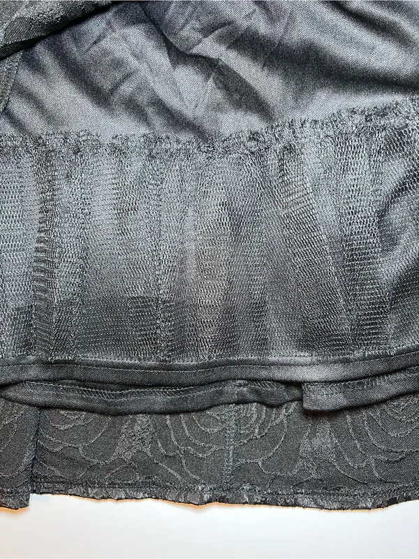 Lulus Loving is Easy Black Jacquard Pleated Skater Black‎ Mini Dress size small - Image 9