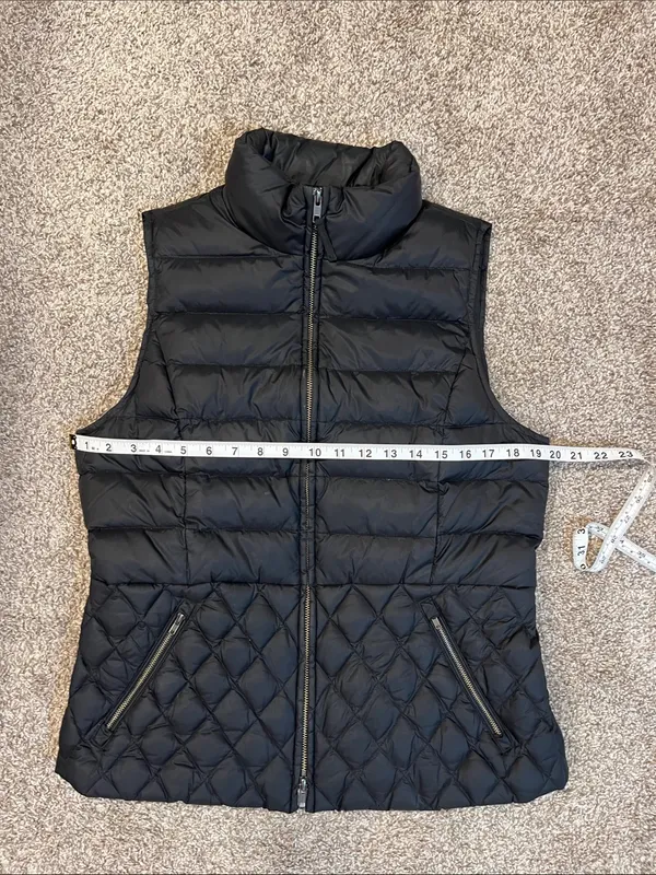 Talbots Down Filled Puffer Vest in Black Size Medium - Image 7