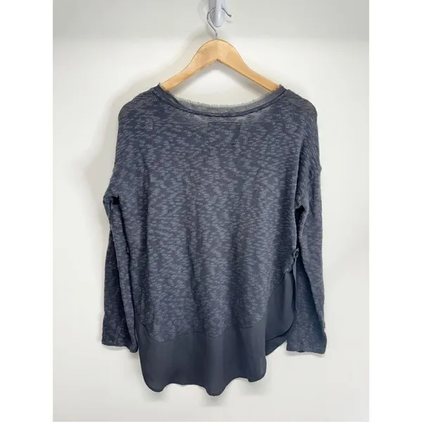 Anthropologie Dellata Nubby CircleLight Sweater Charcoal Gray Women‎ Size Small - Image 6
