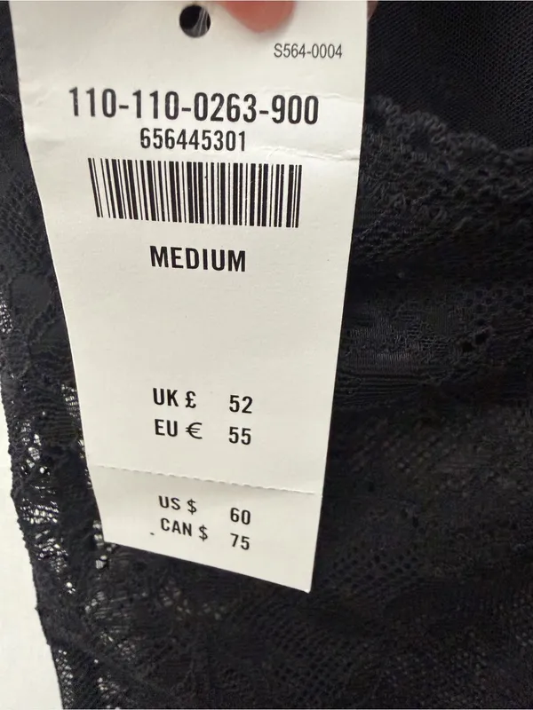 Abercrombie & Fitch Black Lace Bodysuit Underwire Medium NWT(A733) - Image 8