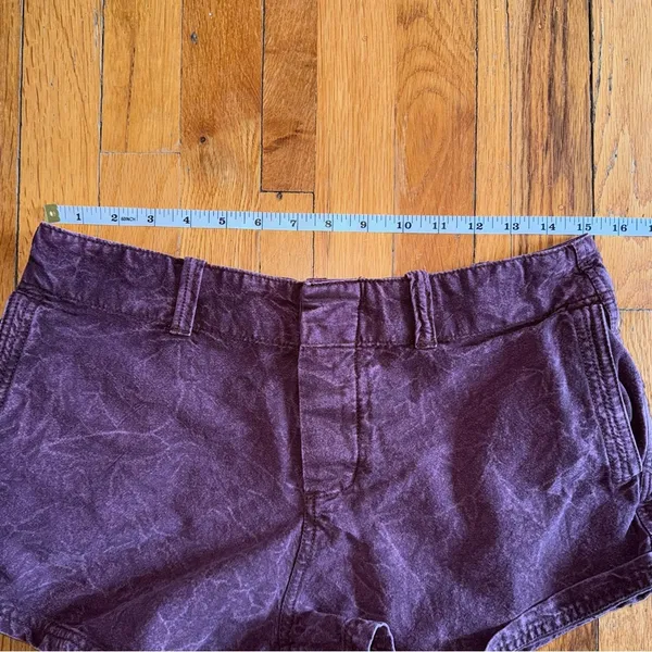 FREE‎ PEOPLE Burgundy Purple Low Rise Shorts size 30 - Image 5