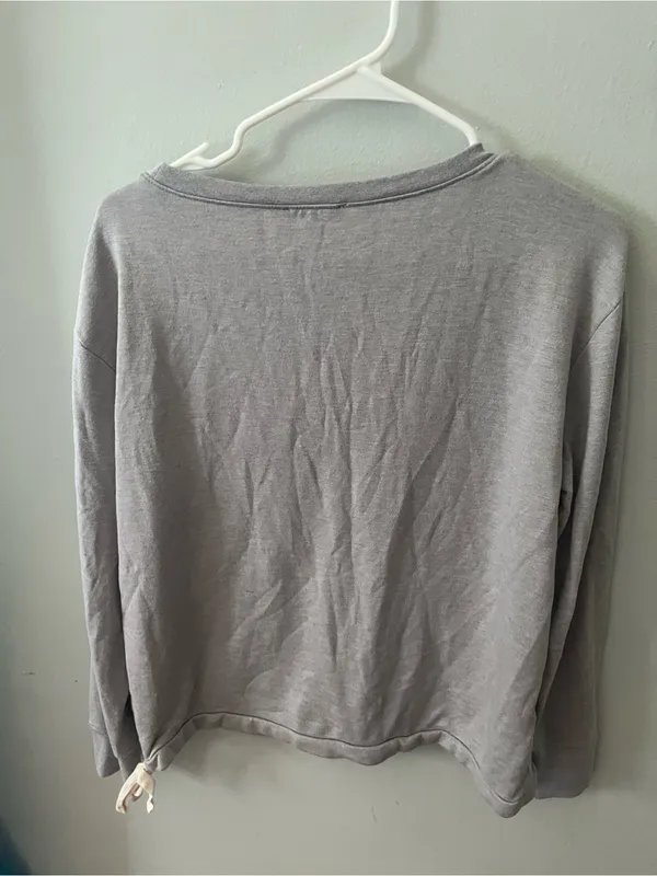 J. Crew Light Gray Scoop-Neck Pullover Sweatshirt - Image 5