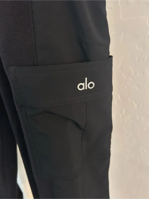 Alo Yoga Polar Fleece Wintry Mix Jogger Pants Women’s Medium $158 - Image 4