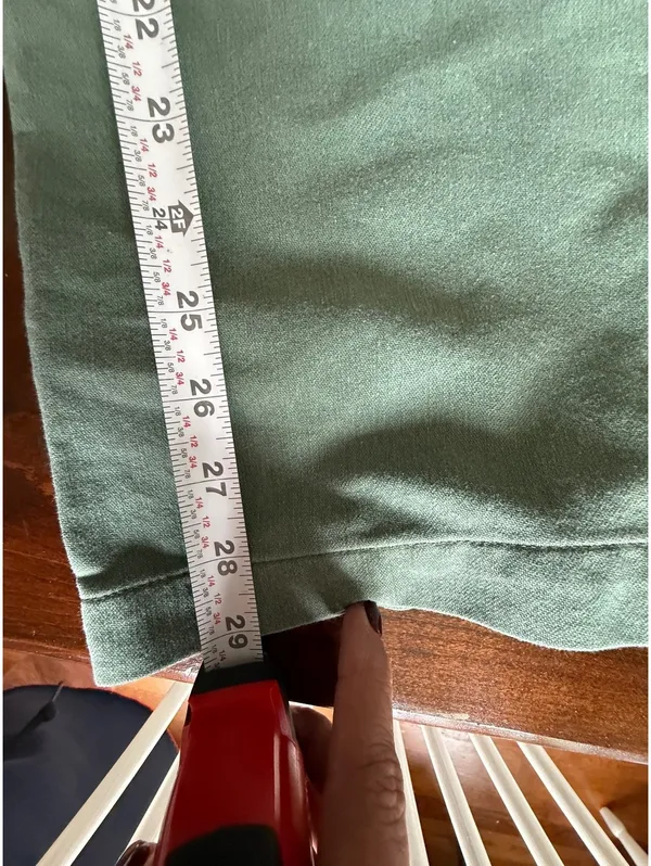 Riley Olive Green Wide Leg Pants with Drawstring Waist XS - Image 12
