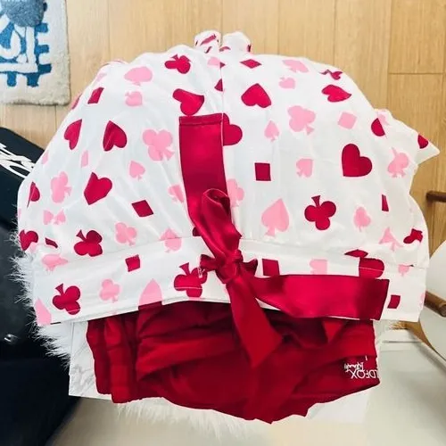 WILDFOX Love's a Gamble‎ Shorty Pajamas Set, 2 Piece, Red Hearts, XL, NWT - Image 11