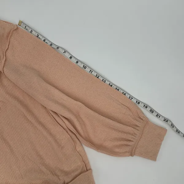 We The Free Sweater Womens L Peach Main Squeeze L/S Knit Oversized Boatneck Top - Image 8