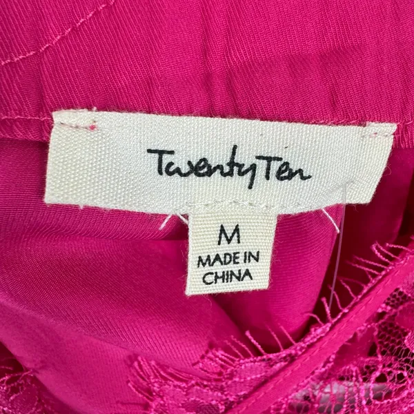Twenty Ten Womens Fuchsia Pink Lace‎ Trim V-Neck Camisole Tank Top NWT Size M - Image 5