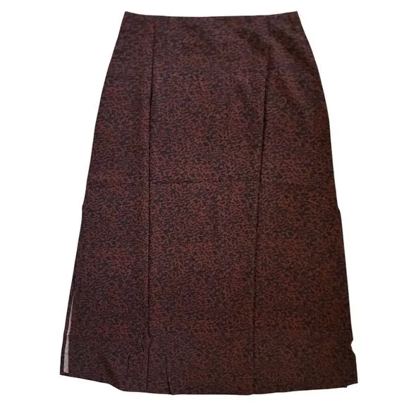 Marine Layer Ryan Midi Slip Skirt Womens 4 Brown Animal Print Deep‎ Cheetah NWT - Image 6