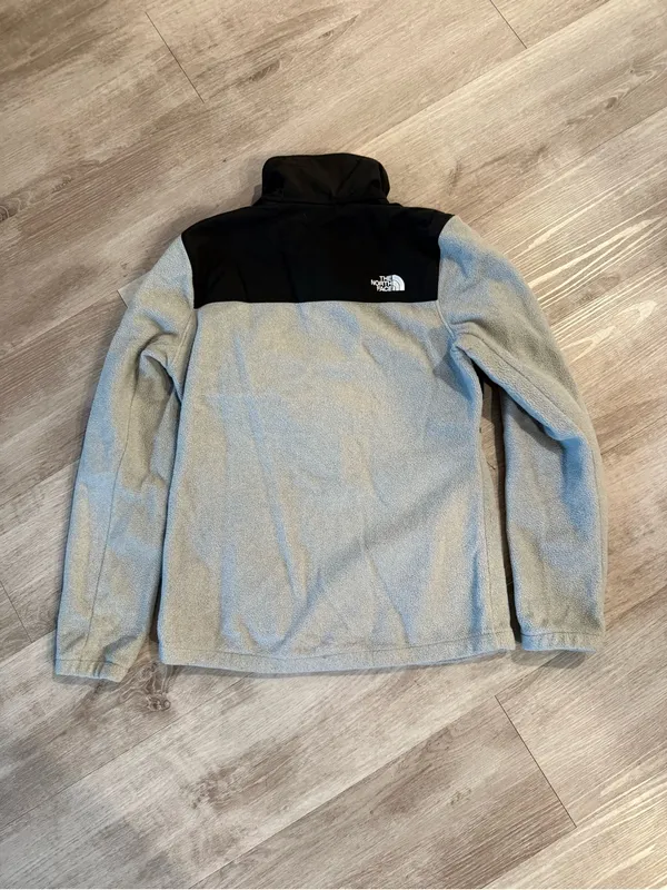 The North Face Women's Jacket Full Zip Fleece Polartec Gray & Black - Image 6