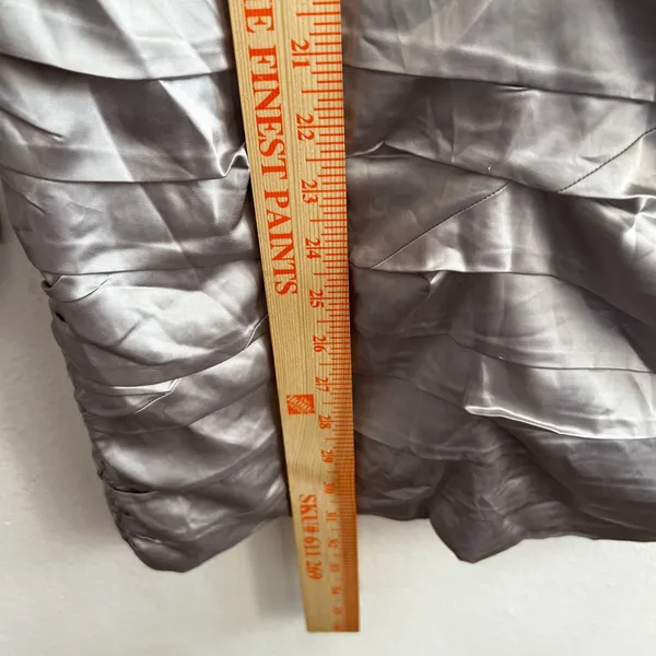 Revolve Silver Satin Mini Dress Sz XS‎ Party Cocktail Cut Out - Image 6