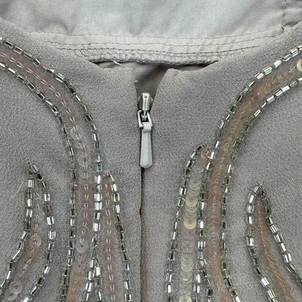 ASOS Womens Embellished Open Back Mini Dress‎ Dusty Rose Beaded Sequin Size 6 - Image 11