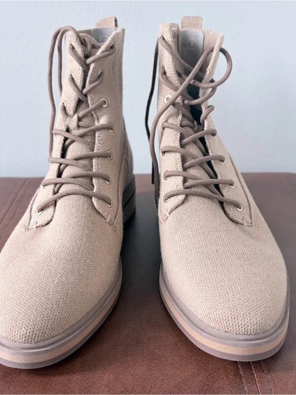 Rothy's The Lug Boot Fawn Tan Chelsea Ankle Boots Women's Size 8 - Image 3