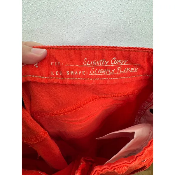 Eddie Bauer Red Corduroy Pants‎ Slightly Curvy Slightly Flared Size 6 Womens - Image 4